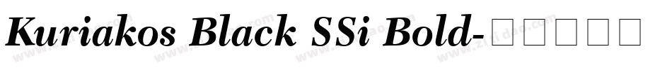 Kuriakos Black SSi Bold字体转换